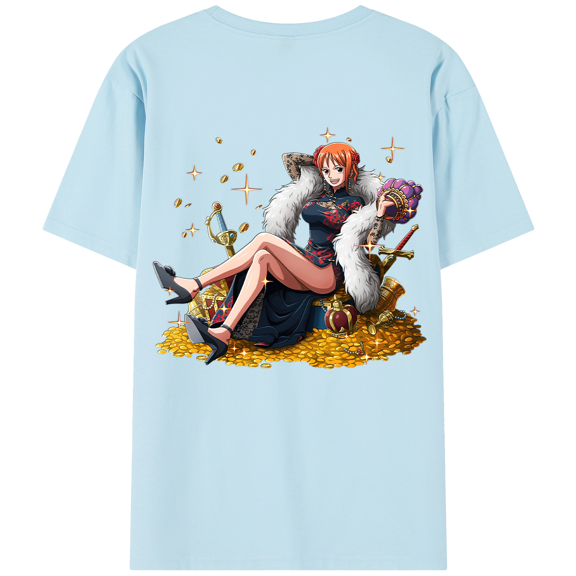 ワンピース ナミ ONE PIECE Nami 綿100％半袖Tシャツ（背面プリント）